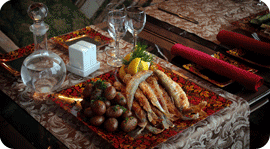 Корюшка в ресторане "Русский китч". Рестораны Санкт-Петербурга