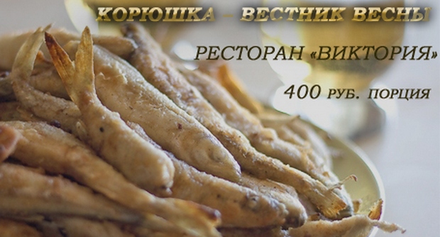 Корюшка – вестник весны  в ресторане «Виктория». Рестораны Санкт-Петербурга